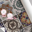 Papel De Parede Lavável Azulejo Português Marrom 3m