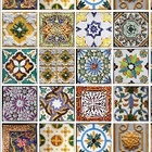 Papel De Parede Lavável Azulejo Português Moderno 6m