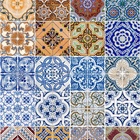 Papel De Parede Lavável Azulejo Português Multicor 15m