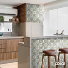 Papel De Parede Lavável Azulejo Português Verde 9m