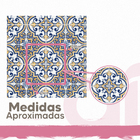 Papel De Parede Lavável Azulejo Português Vintage Azul 9m