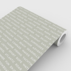 Papel De Parede Lavável Bege Estampado Letras E Frases 4m²