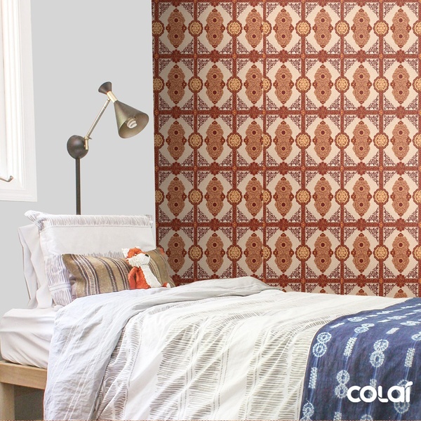 Papel De Parede Lavável Bolas Brancas Com Fundo Verde 6m