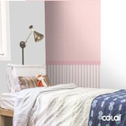 Papel De Parede Lavável Bolas Brancas De Fundo Rosa 18m