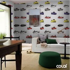 Papel De Parede Lavável Bolas Coloridas Com Fundo Azul 15m