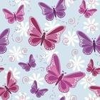 Papel De Parede Lavável Borboletas 3d Fundo Azul 9m