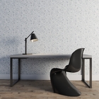 Papel De Parede Lavável Branco Estampa Carimbo Sala 4m²