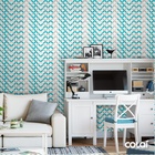 Papel De Parede Lavável Catavento Verde E Cinza 12m