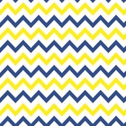 Papel De Parede Lavável Chevron  Azuis E Amarelas 3m