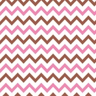Papel De Parede Lavável Chevron  Rosas E Marrons 6m