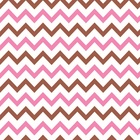 Papel De Parede Lavável Chevron  Rosas E Marrons 9m