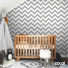 Papel De Parede Lavável Chevron Cinzas 12m