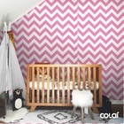 Papel De Parede Lavável Chevron Grandes Rosas 15m