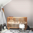 Papel De Parede Lavável Chevron Marrons 12m