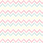 Papel De Parede Lavável Chevron Rosas E Verdes 6m