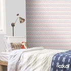 Papel De Parede Lavável Chevron Rosê E Cinzas 15m
