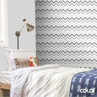 Papel De Parede Lavável Chevron Tons De Cinza 15m