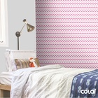 Papel De Parede Lavável Chevron Tons De Rosa 3m