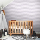 Papel De Parede Lavável Chevron Triangulares Roxas 15m