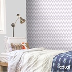 Papel De Parede Lavável Chevron Triangulares Roxas 3m