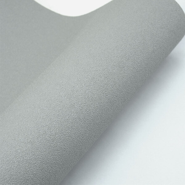 Papel De Parede Lavável Cinza Liso Textura Linho 4m²