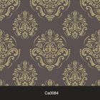 Papel De Parede Lavável Clássico Arabesco Marrom Dourado Ca00