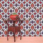 Papel De Parede Lavável Clássico Arabesco Mosaico Ca0047