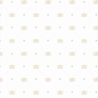 Papel De Parede Lavável Coroa De Príncipe Dourada 6m