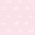 Papel De Parede Lavável Coroas Brancas De Fundo Rosa 9m