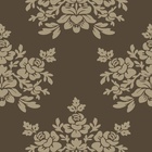 Papel De Parede Lavável Desenhos De Flores Marrom 6m