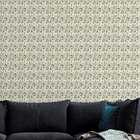 Papel De Parede Lavavel Floral Branco Folhagem Verde Natural