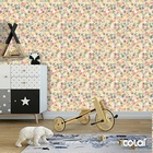 Papel De Parede Lavável Floral De Fundo Amarelo 9m