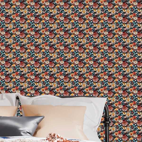 Papel De Parede Lavável Floral Delicado Natureza Colorida dec