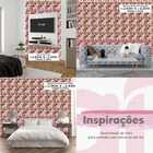 Papel De Parede Lavável Floral Moderno Vermelho Vivo Natural