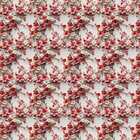 Papel De Parede Lavável Floral Moderno Vermelho Vivo Natural