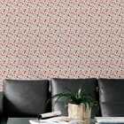 Papel De Parede Lavável Floral Rosa Delicado Natural Decorati