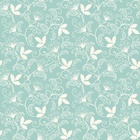 Papel De Parede Lavável Flores Brancas Com Fundo Verde 3m