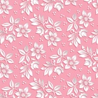 Papel De Parede Lavável Flores Brancas Em Fundo Rosa 9m