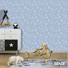 Papel De Parede Lavável Flores Em Linhas Brancas 12m