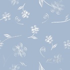 Papel De Parede Lavável Flores Em Linhas Brancas 3m