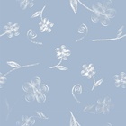 Papel De Parede Lavável Flores Em Linhas Brancas 9m