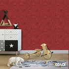 Papel De Parede Lavável Flores Em Tons Vermelhos 3m