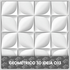 Papel De Parede Lavável Geométrico 3d Branco Quartos Sala