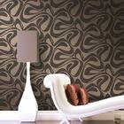 Papel De Parede Lavável Geométrico Marrom Com Textura