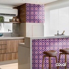 Papel De Parede Lavável Ladrilio Hidráulico Mosáico 3m