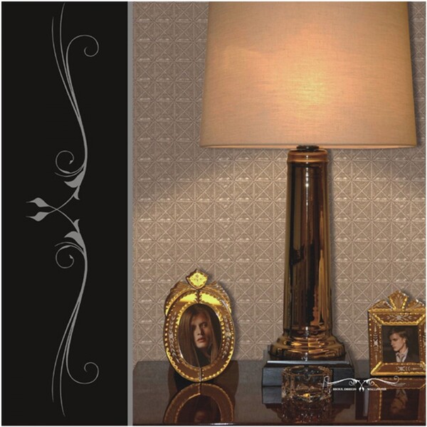 Papel De Parede Lavável - Lindo Desenho - Marrom - Rolo Com 1