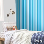 Papel De Parede Lavável Listrado Azul Claro E Branco 15m