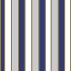 Papel De Parede Lavável Listrado Dourado E Azul 12m