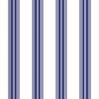 Papel De Parede Lavável Listrado Naval E Branco 9m