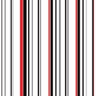 Papel De Parede Lavável Listrado Preto E Vermelho 9m